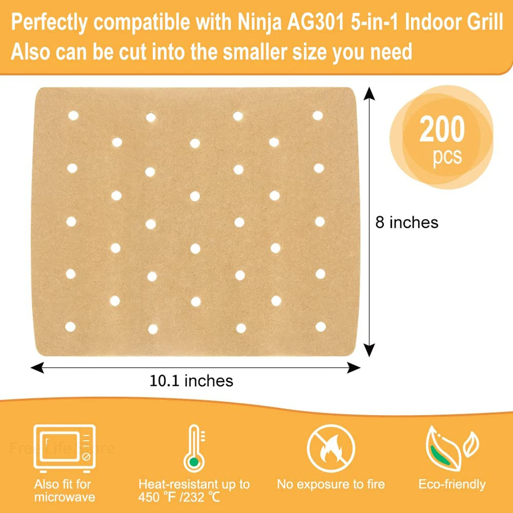 Non-Stick Air Fryer Liner for Ninja AG301 Foodi 5-In-1 Indoor Grill - Convenient Kitchen Accessory