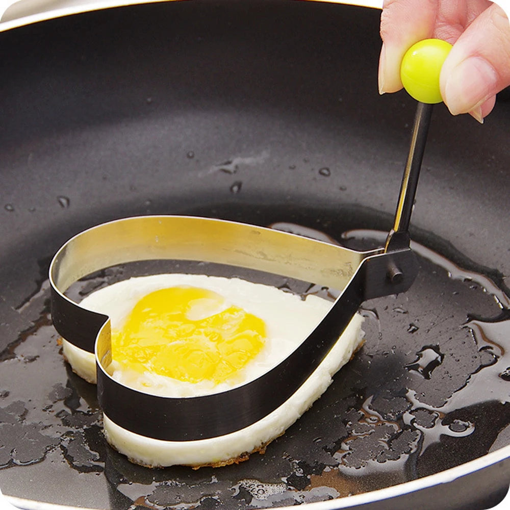 Stainless Steel Egg Rings Set - Non-Stick Pancake & Omelette Molds (5Pcs)