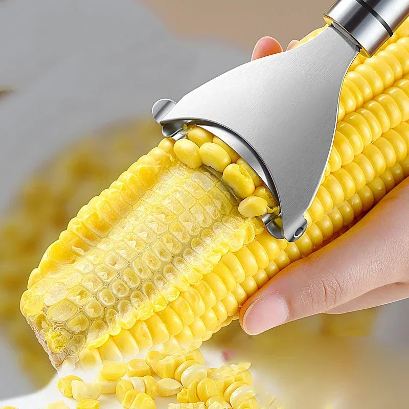 "Stainless Steel Corn Peeler Stripper Shaver Cutter - Kitchen Gadget Tool"