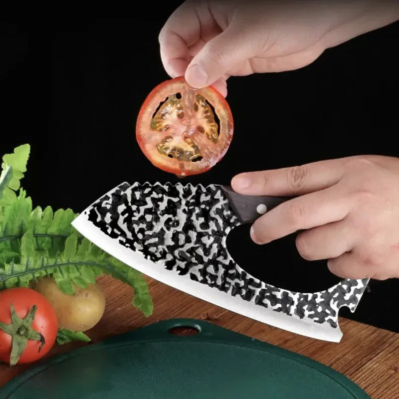 "Ultimate Multi-Use Chef's Cleaver: High Carbon Steel Labor-Saving Kitchen Knife"