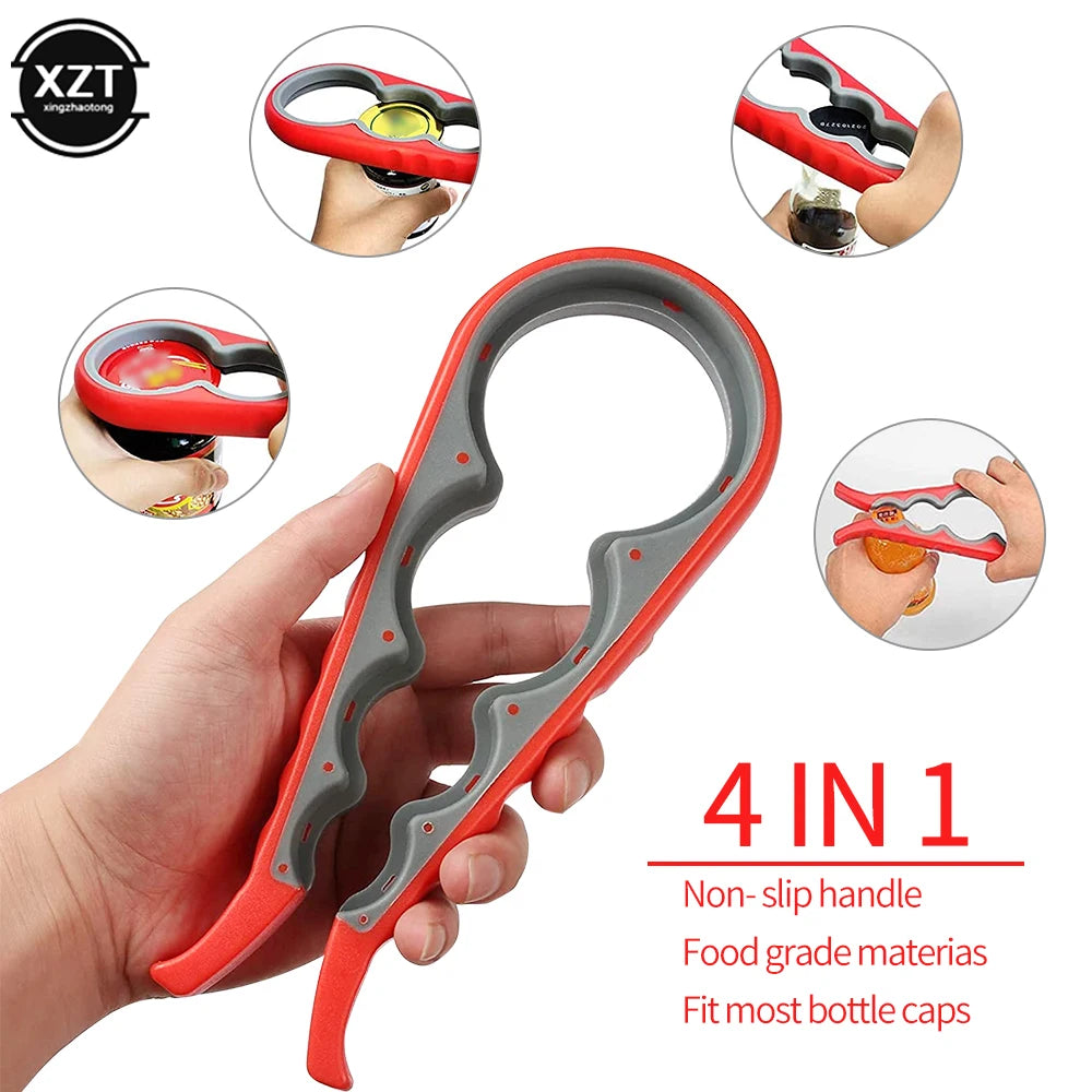 "4-in-1 Multi-Purpose Kitchen Jar Opener and Lid Tool"