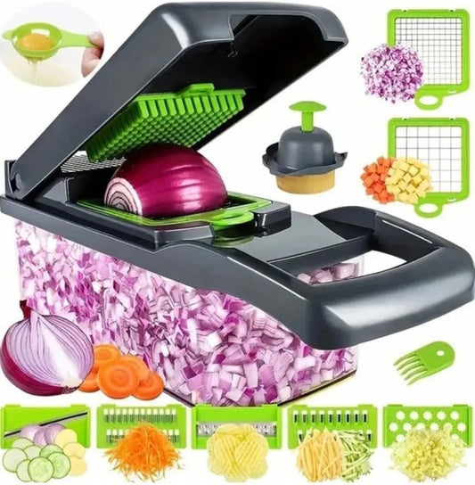 "Ultimate 16-in-1 Vegetable Chopper Set - Slice, Dice, and Grate Like a Pro!"