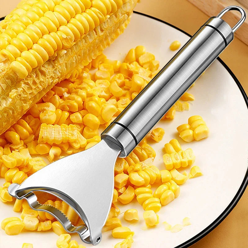 "Stainless Steel Corn Peeler Stripper Shaver Cutter - Kitchen Gadget Tool"