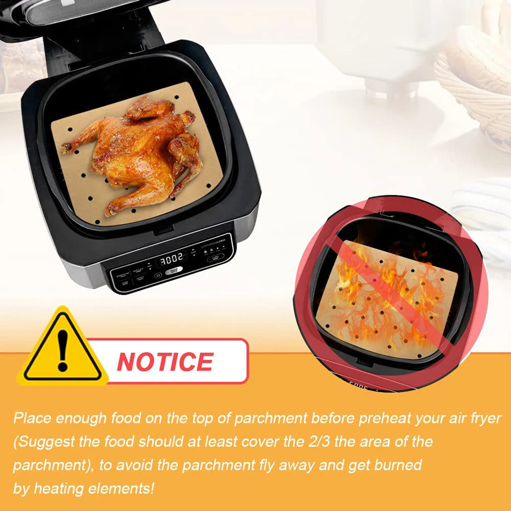 Non-Stick Air Fryer Liner for Ninja AG301 Foodi 5-In-1 Indoor Grill - Convenient Kitchen Accessory