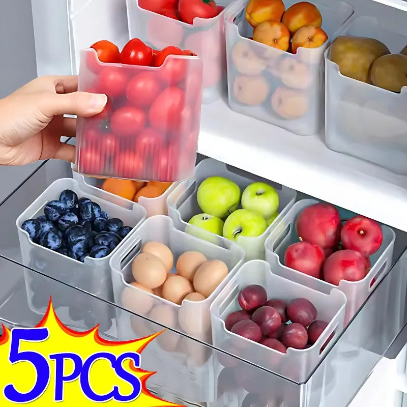 "5-Piece Refrigerator Fresh Food Storage Organizer Set"